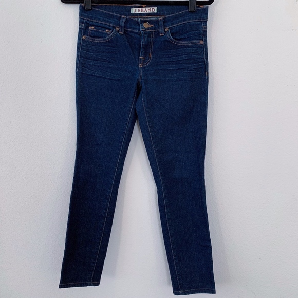 J BRAND Cropped Skinny Jeans in Ink - Picture 2 of 8